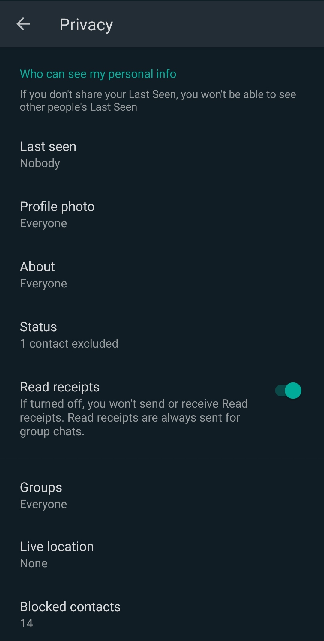  change WhatsApp privacy settings