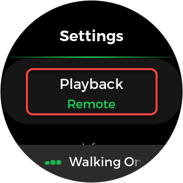 playback remote setting 