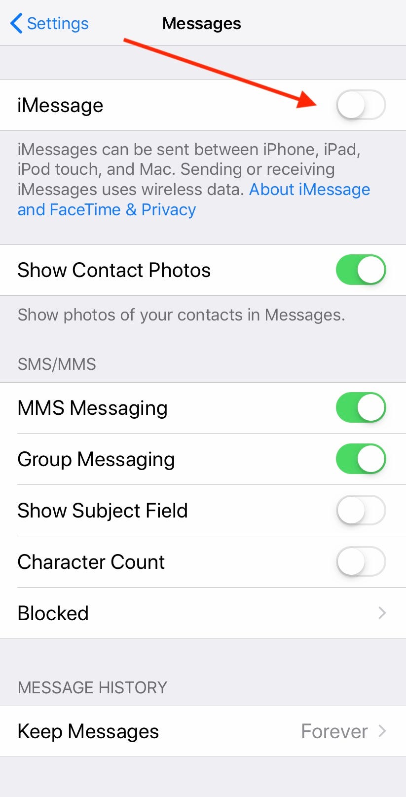 how to activate imessage on iphone